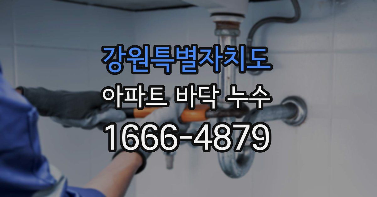 강원특별자치도 아파트 바닥 누수