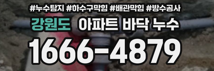 강원도 아파트 바닥 누수