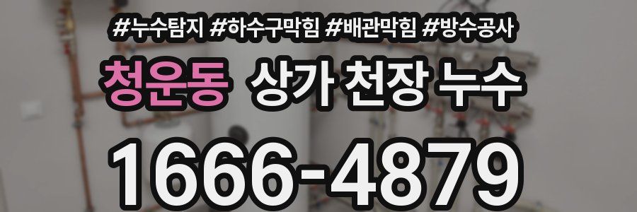 청운동 상가 천장 누수