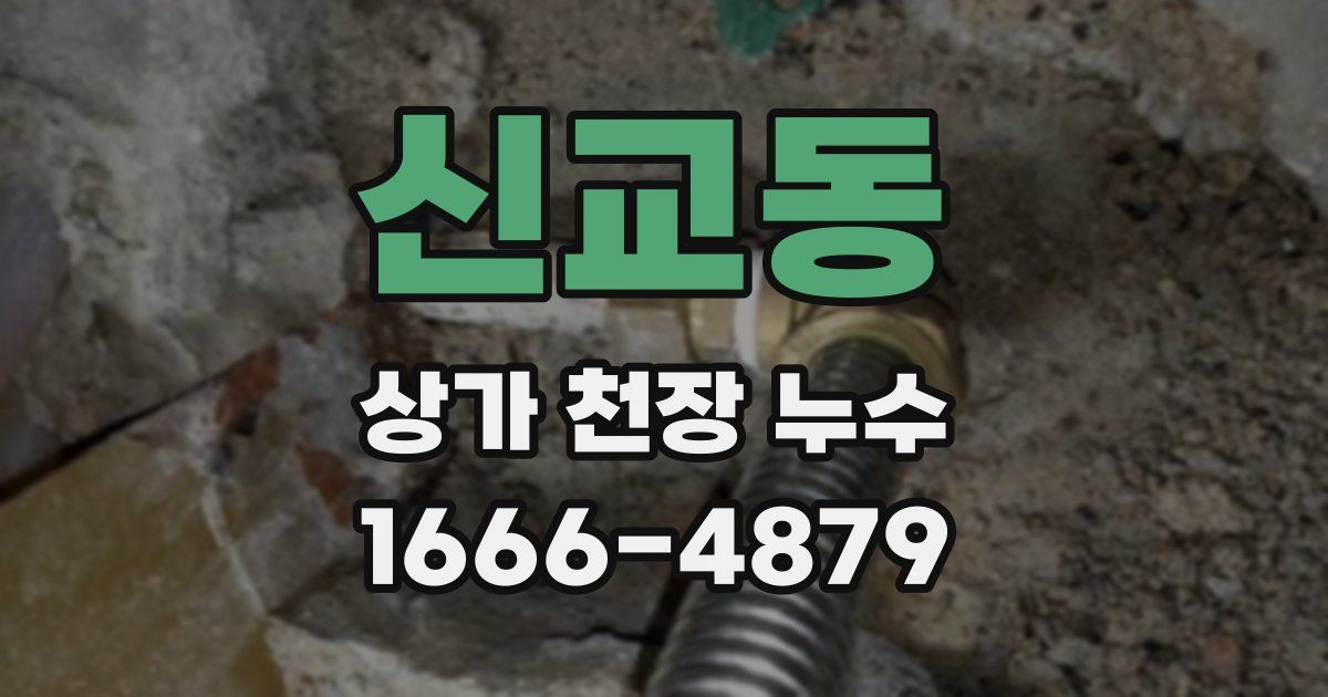 신교동 상가 천장 누수