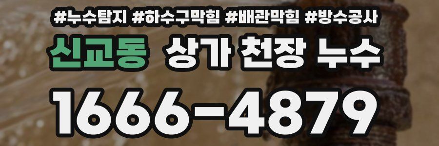 신교동 상가 천장 누수