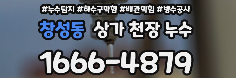 창성동 상가 천장 누수