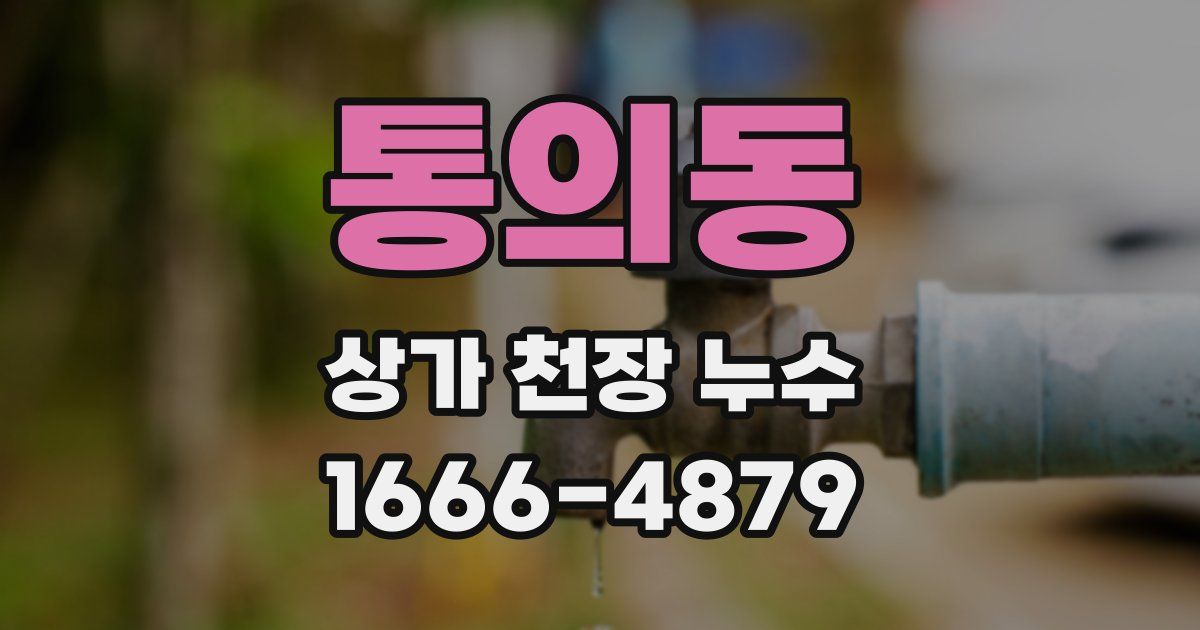 통의동 상가 천장 누수