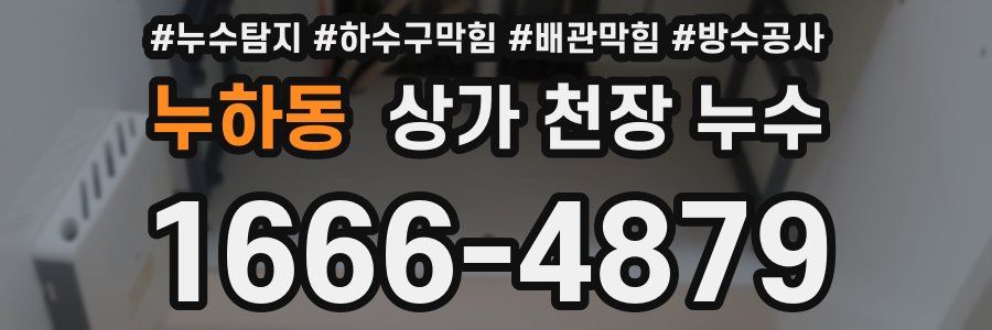 누하동 상가 천장 누수