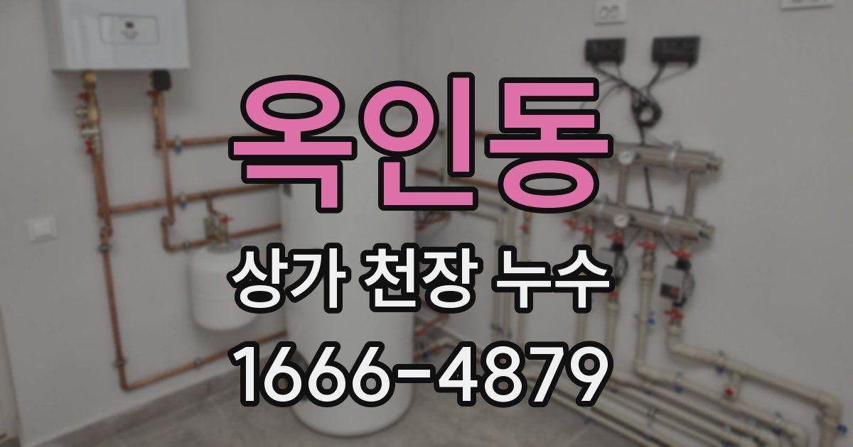 옥인동 상가 천장 누수