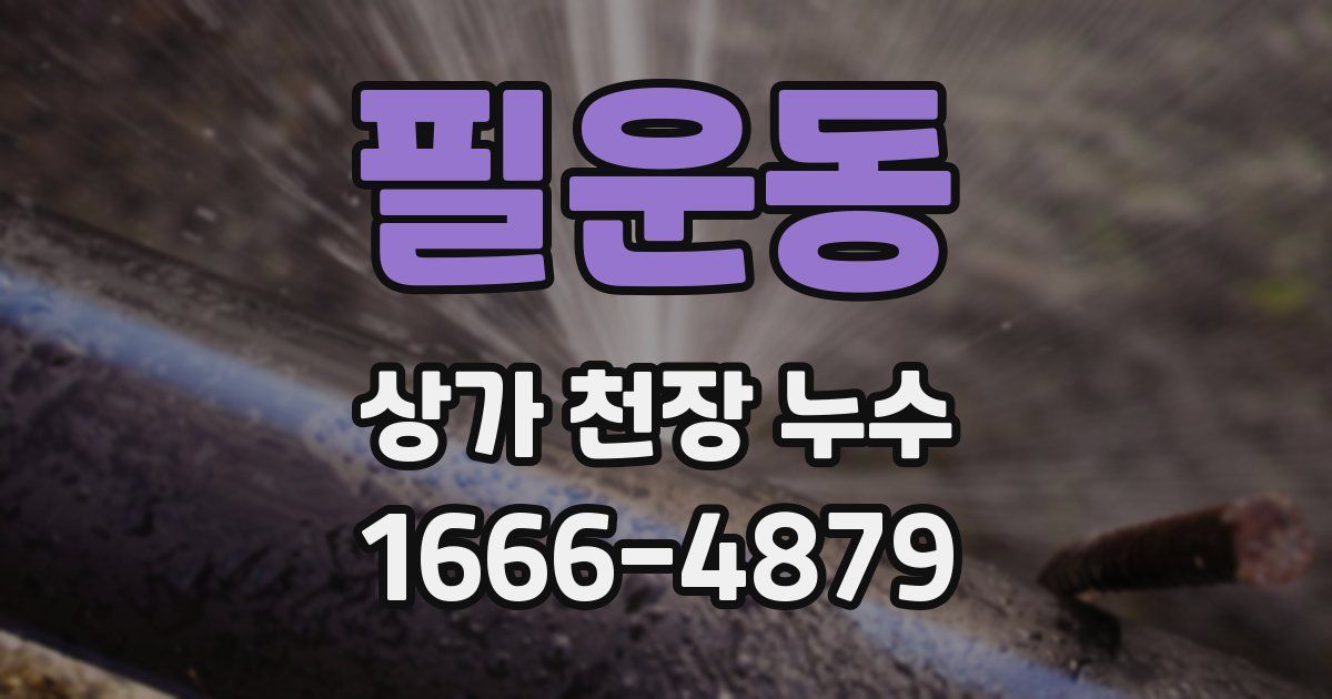 필운동 상가 천장 누수