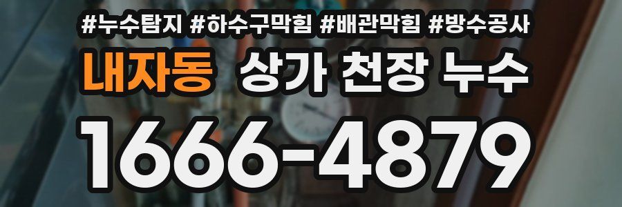 내자동 상가 천장 누수
