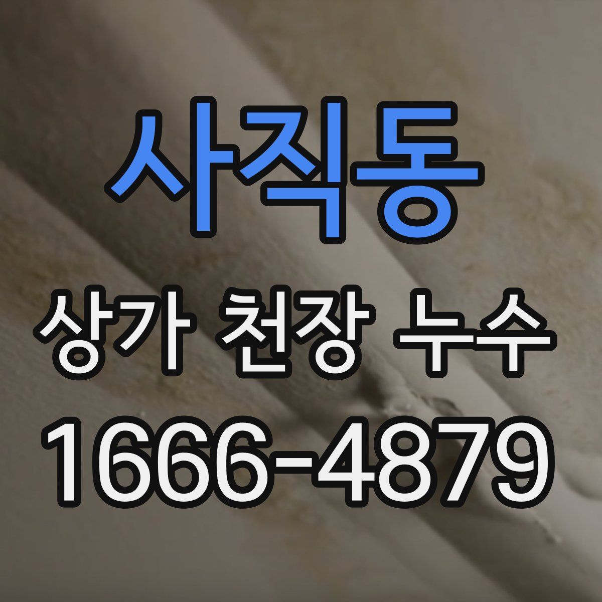 사직동 상가 천장 누수