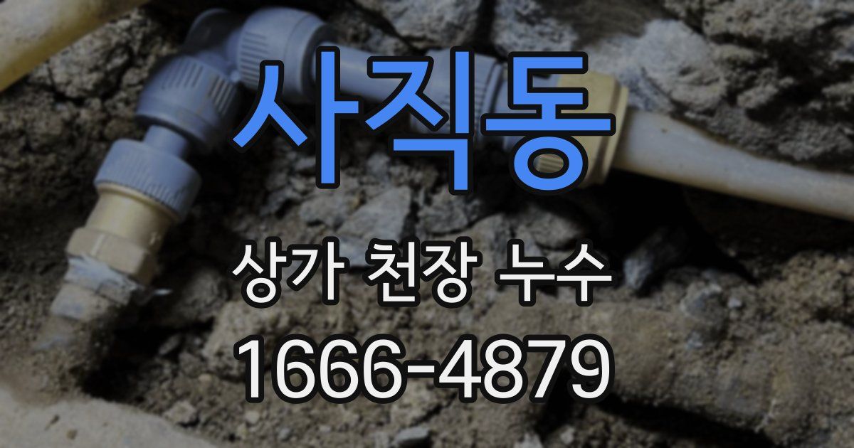 사직동 상가 천장 누수