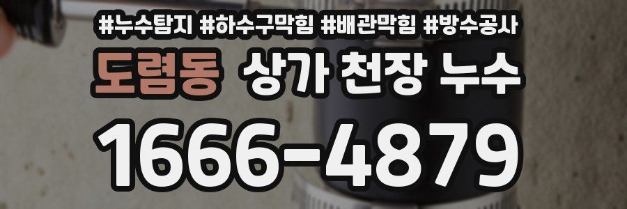 도렴동 상가 천장 누수