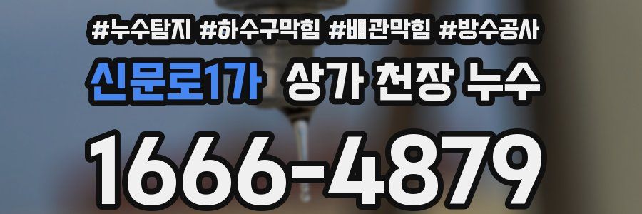 신문로1가 상가 천장 누수