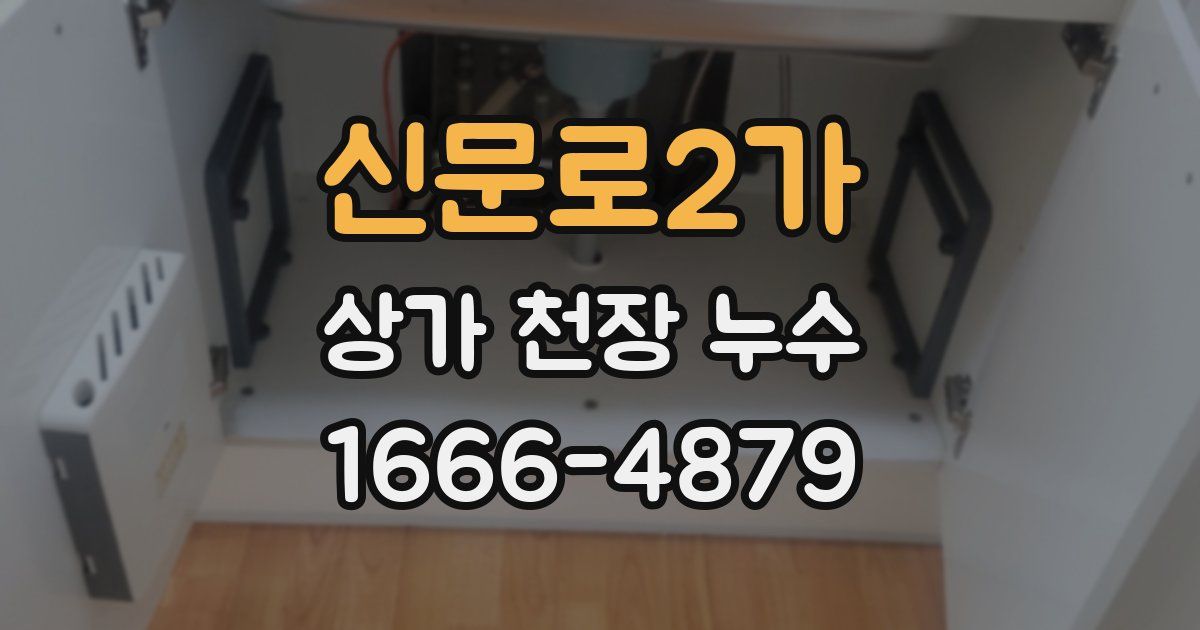 신문로2가 상가 천장 누수