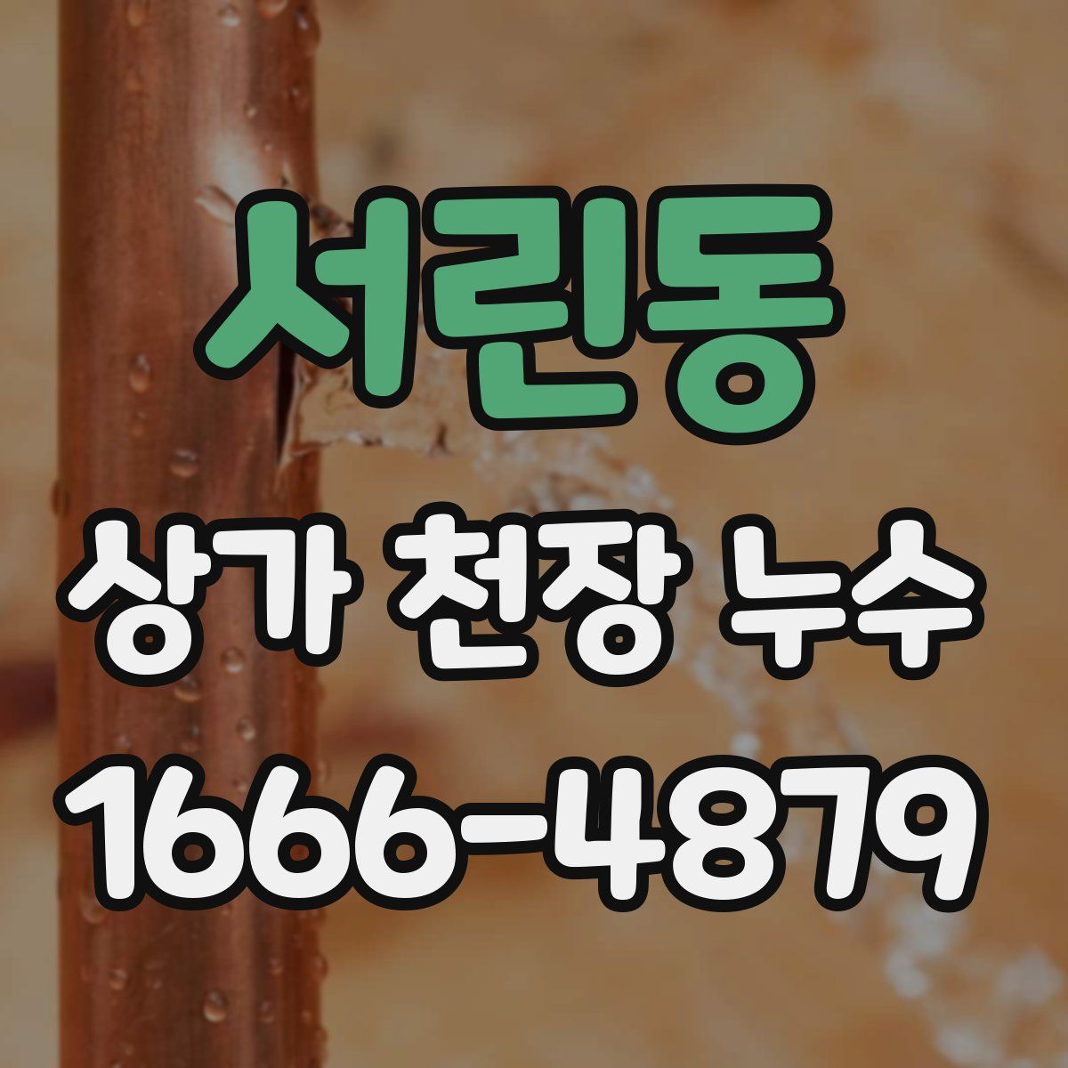 서린동 상가 천장 누수