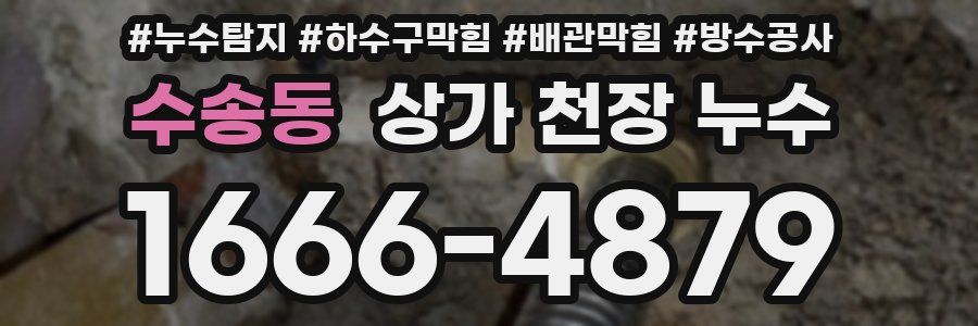 수송동 상가 천장 누수