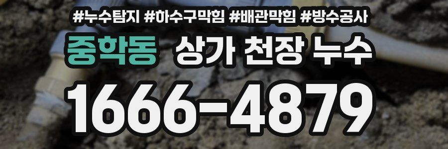 중학동 상가 천장 누수