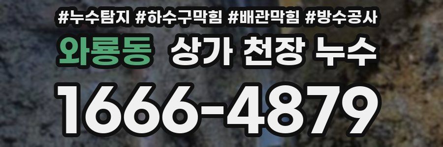 와룡동 상가 천장 누수