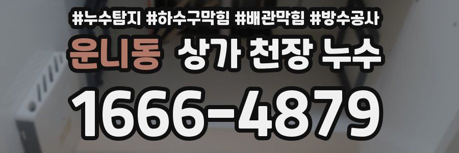 운니동 상가 천장 누수