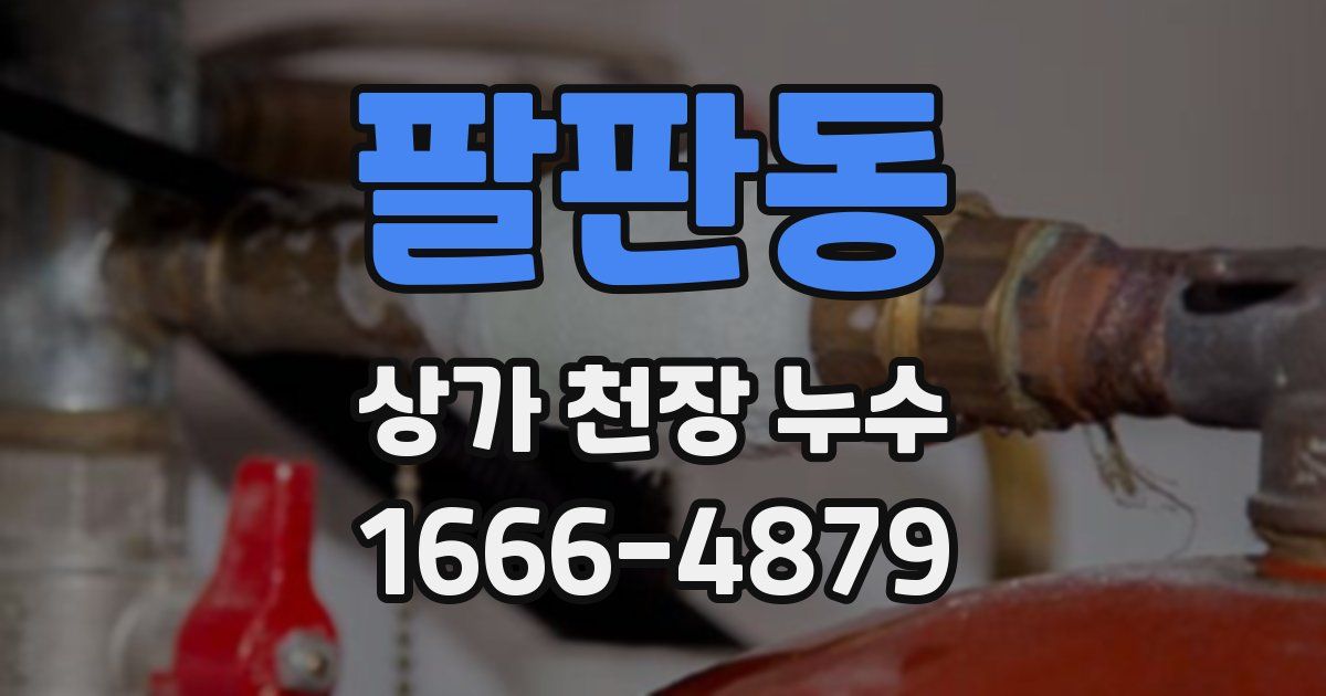 팔판동 상가 천장 누수