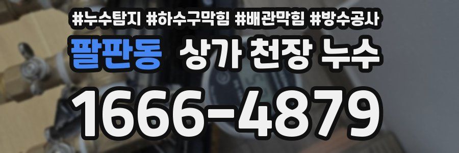 팔판동 상가 천장 누수