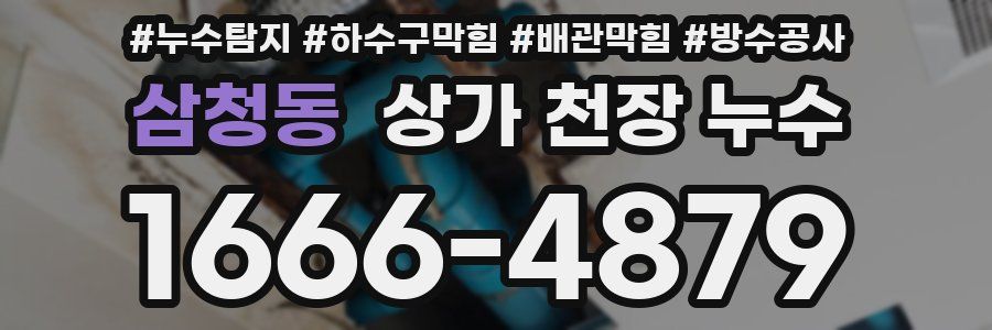 삼청동 상가 천장 누수
