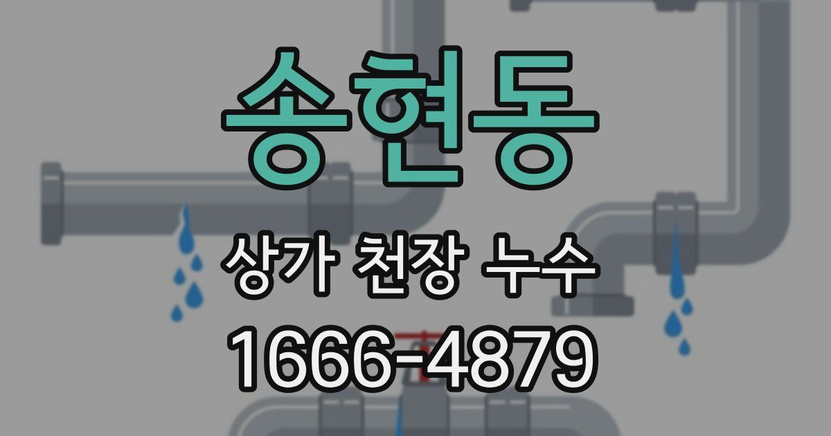 송현동 상가 천장 누수
