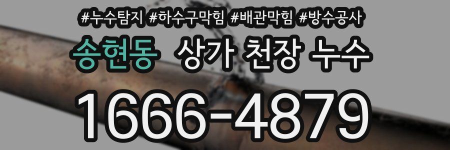 송현동 상가 천장 누수