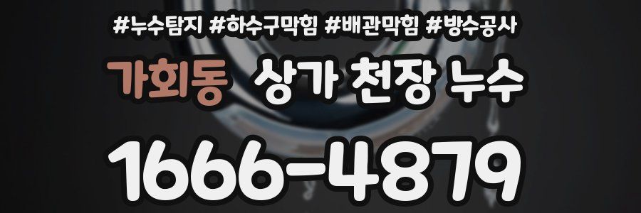 가회동 상가 천장 누수