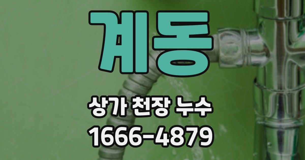 계동 상가 천장 누수