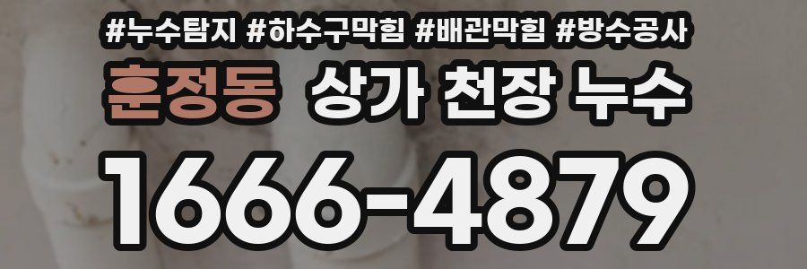 훈정동 상가 천장 누수