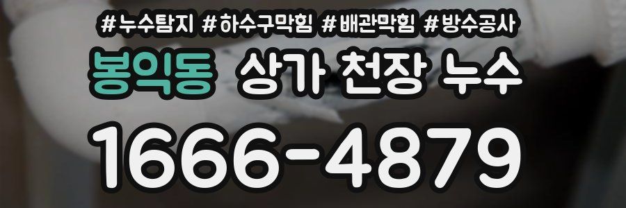봉익동 상가 천장 누수