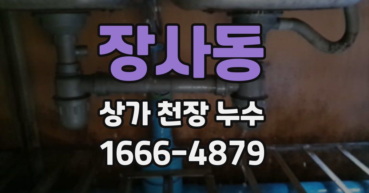 장사동 상가 천장 누수