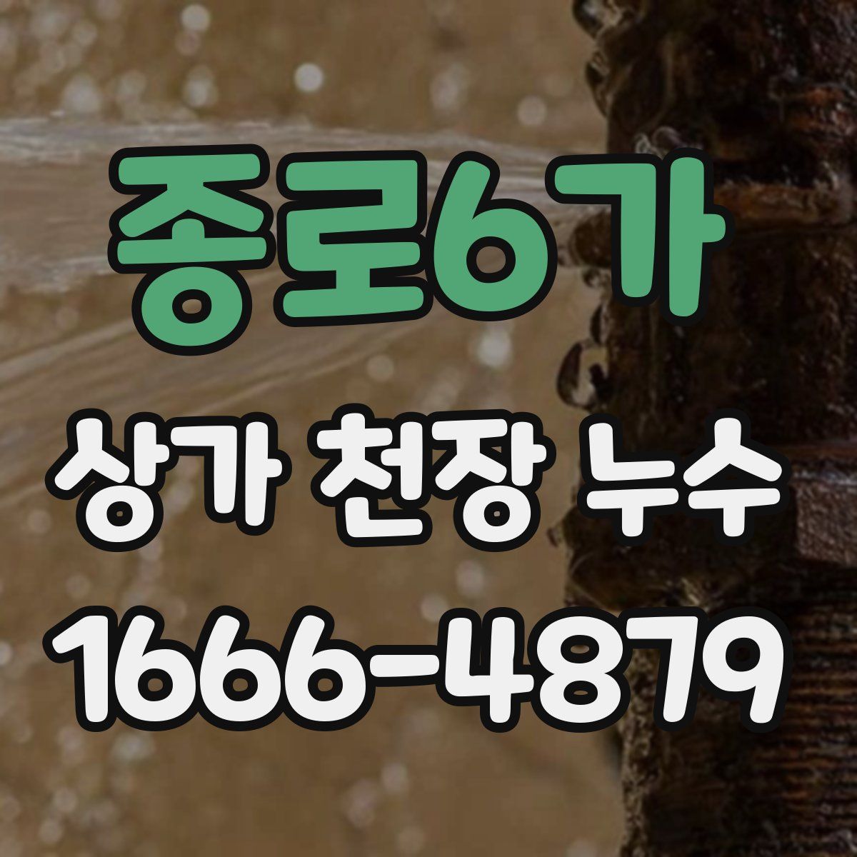 종로6가 상가 천장 누수