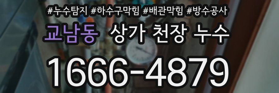 교남동 상가 천장 누수