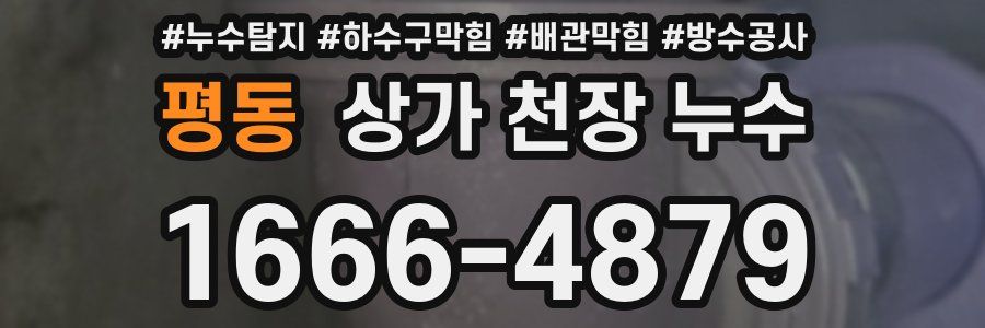 평동 상가 천장 누수