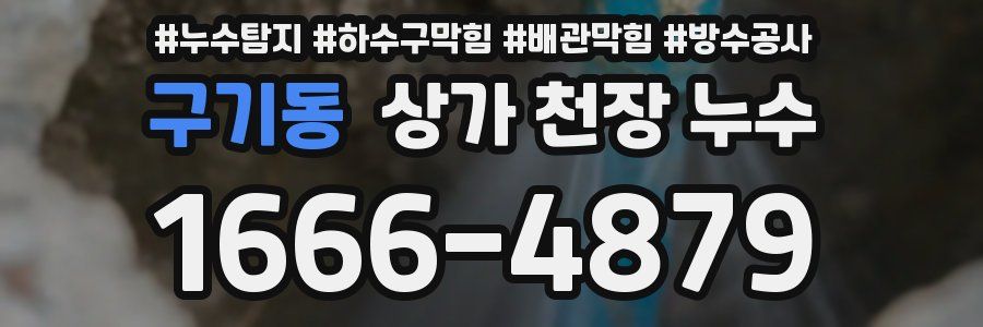 구기동 상가 천장 누수