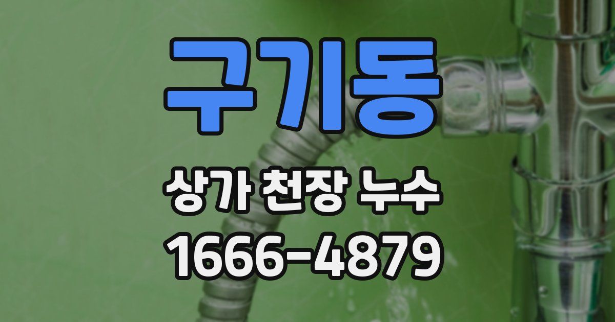 구기동 상가 천장 누수