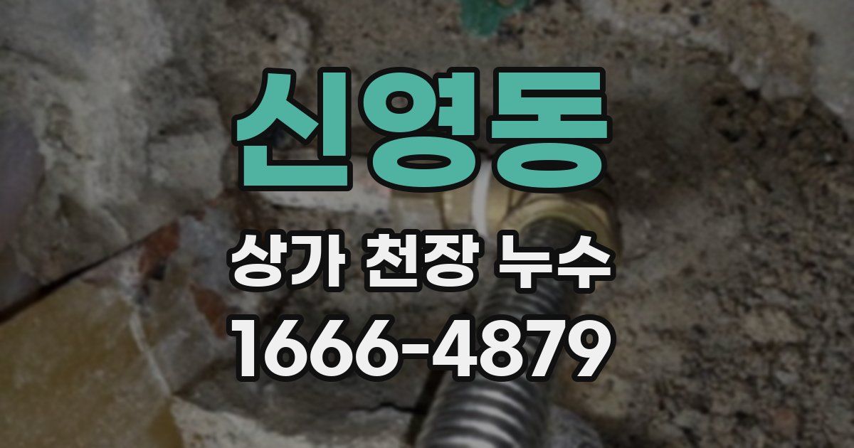 신영동 상가 천장 누수