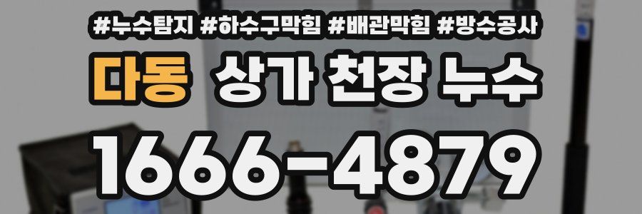 다동 상가 천장 누수