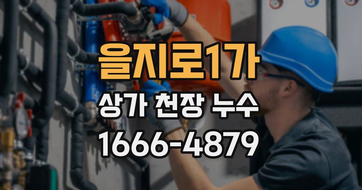 을지로1가 상가 천장 누수