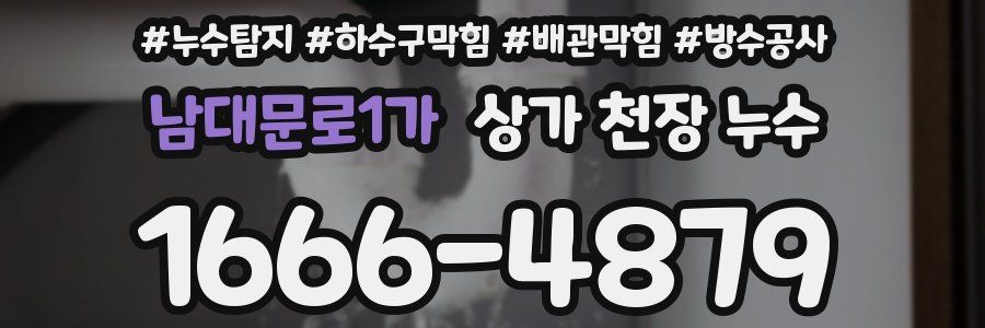 남대문로1가 상가 천장 누수
