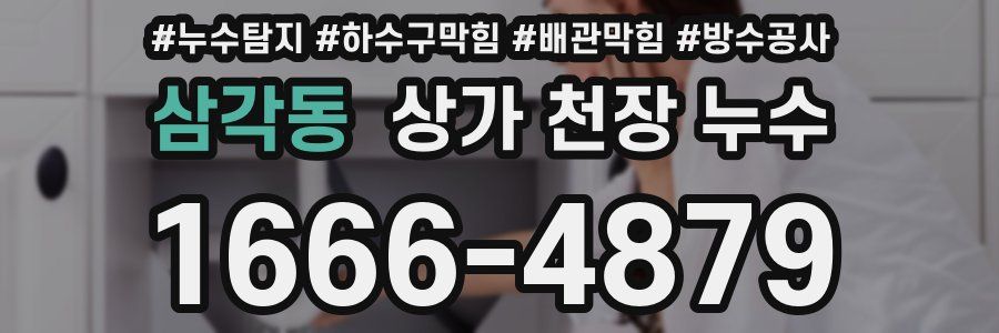 삼각동 상가 천장 누수