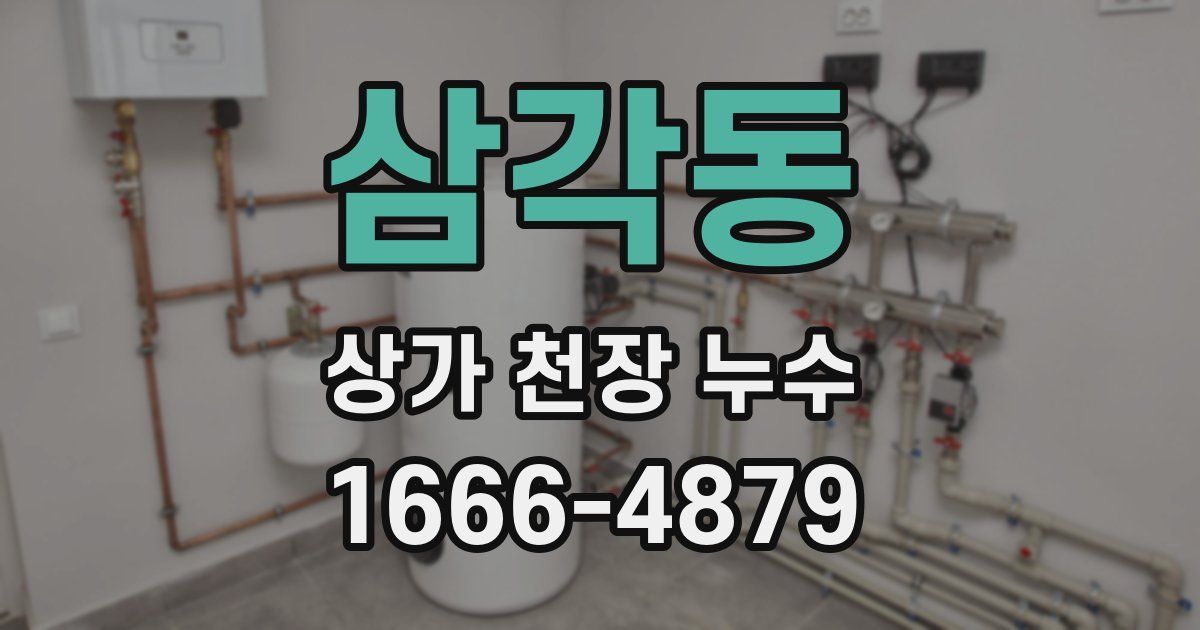 삼각동 상가 천장 누수