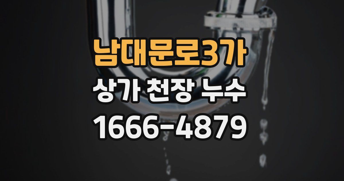 남대문로3가 상가 천장 누수