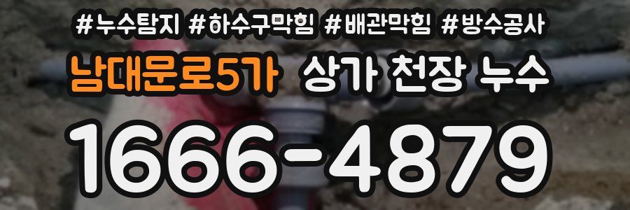 남대문로5가 상가 천장 누수