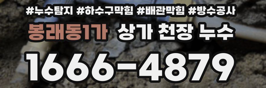 봉래동1가 상가 천장 누수