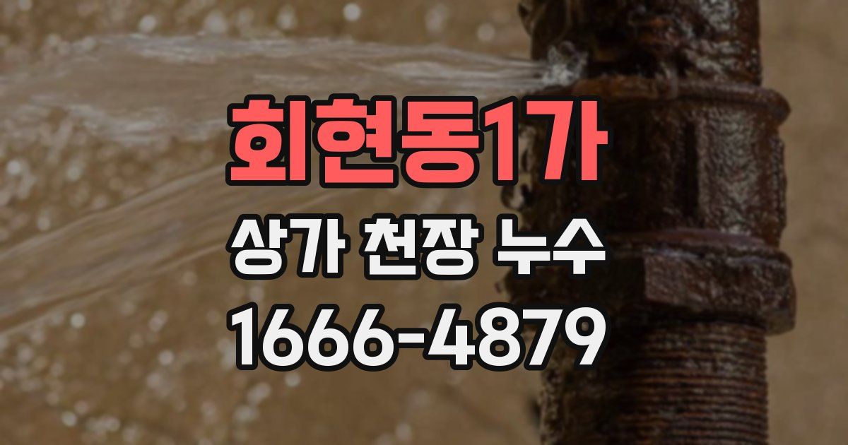 회현동1가 상가 천장 누수
