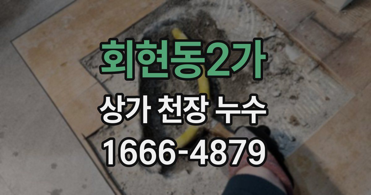 회현동2가 상가 천장 누수