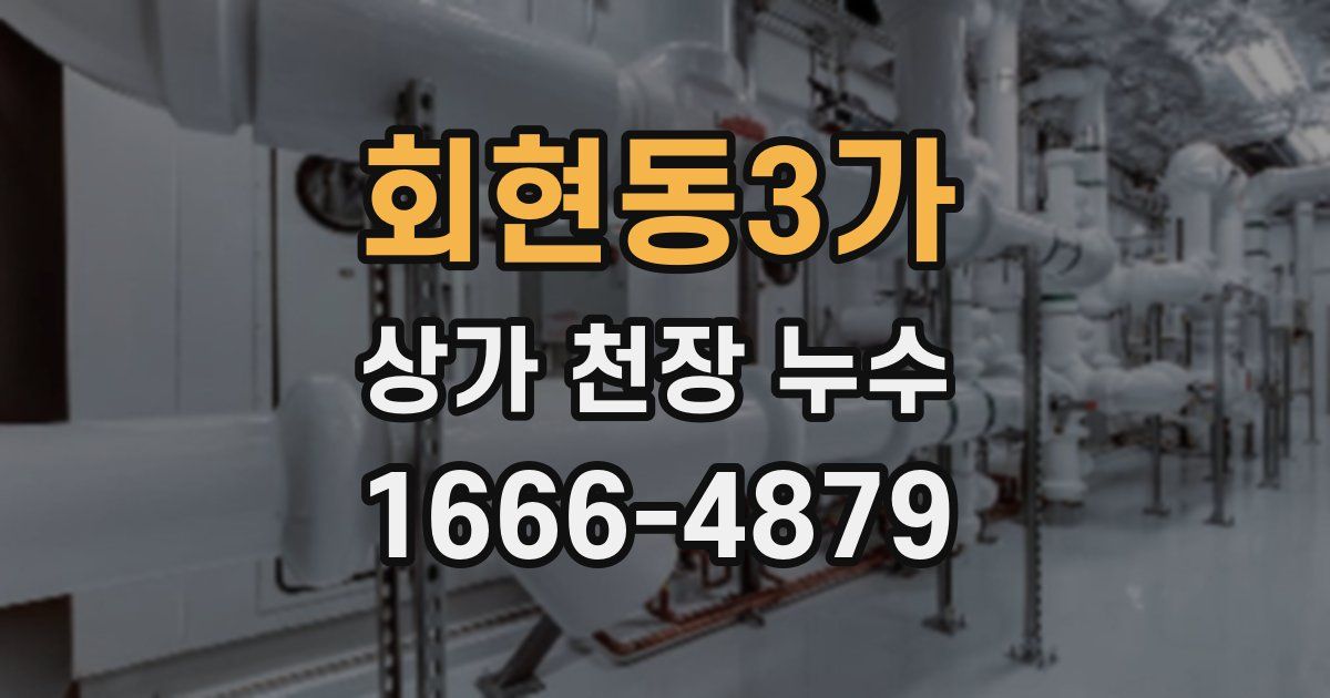 회현동3가 상가 천장 누수