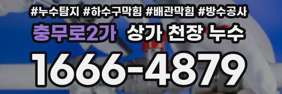 충무로2가 상가 천장 누수