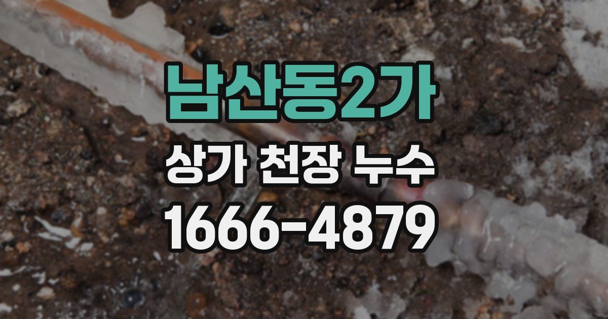 남산동2가 상가 천장 누수